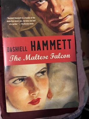Chronicle Books The Maltese Falcon Book Cover - Red, Cream, Brown